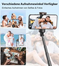 TONEOF 153cm-es Forgatható Szelfibot Állvánnyal, Távirányítóval - iPhone, Android Kompatibilis 3