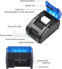 Bisofice 58 mm-es Hőpapíros Nyugtanyomtató USB/Bluetooth Csatlakozással, Windows/Linux/Android/iOS Kompatibilitás, ESC/POS Támogatás 7