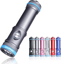 LetonPower Tynny-13se Búvárlámpa 2200 Lumen, 6 Üzemmód, IP68 Vízálló, Alumínium Ház, USB-C Töltés, Merüléshez és Búvárkodáshoz, Akkumulátorr 1