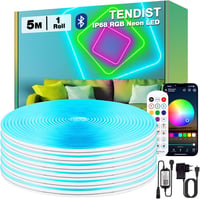 TENDIST 5m Bluetooth Neon LED Szalag - IP68 Vízálló, Okostelefonos Vezérlés, RGB Kültéri Világítás, Zenére Szinkronizálható, Távirányítóval, 1