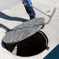 Erős mágneses aknafedél emelő, 40kg-os teherbírás, rozsdamentes acél 5