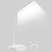 URAQT LED Asztali Lámpa 360° Forgatható 3 Fényerőszinttel - 1200 mAh Akkumulátoros Érintésvezérelt USB Olvasólámpa 1