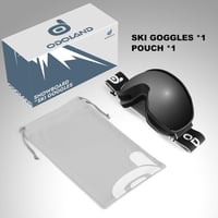 Odoland Fekete gömb alakú sí és snowboard védőszemüveg UV védelem páramentes lencse sisakhoz tükrös felnőtt 6