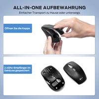 iClever Vezeték Nélküli Bluetooth Egér - Újratölthető, Csendes, 4 DPI Beállítással, USB-C, Windows/macOS/ChromeOS Kompatibilis 2