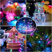 Huayifa LED szalag  6 db - Elemes Mikroégősor 2m 20 LED Multicolor - 3 Világítási Mód - Esküvői, Karácsonyi, Beltéri Dekoráció 5
