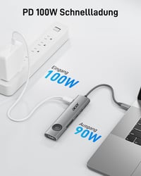 Acer 7-in-1 USB-C Hub - 4K@60Hz HDMI Adapter, 100W PD Töltés, 2 USB 3.0 Port, Kártyaolvasó, Képernyővezérlés - MacBook, Surface, iPhone Komp 5