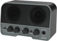 LEKATO 5W Mini Gitárerősítő Kettős Hangszóróval - Hordozható Elektromos Gitár Kombó Erősítő Clean és Overdrive Csatornával, Bluetooth 5.0, Ú 1