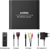 MYPIN 4K Médialejátszó - 8TB HDD, USB, HDMI, 7.1 Surround Hang, Távirányítóval 9