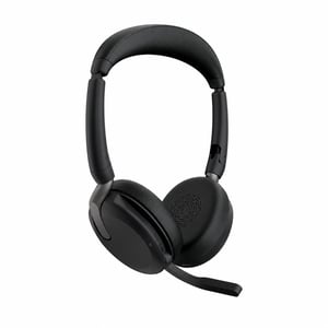 Căști stereo Bluetooth Jabra Evolve2 65 Flex cu suport de încărcare wireless — fără nano USB, cablu USB și husă (stare: vezi a 2-a imagine)