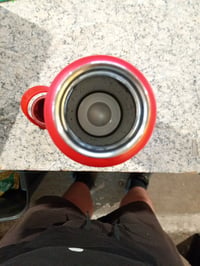 Super Sparrow FlipFlow rozsdamentes acél termosz kulacs 750 ml, piros — szívószálak nélkül, oldalsó horpadással (állapot: lásd a 2. képet) 3