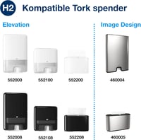 Tork Xpress Multifold kéztörlő papír - fehér, 1 rétegű, 20 csomag x 250 lap, H2 adagolórendszerhez, higiénikus, gazdaságos, élelmiszeripari  3