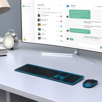 seenda SK38-3 Vezeték Nélküli Billentyűzet-Egér Szett, Ultravékony Tölthető, Ergonomikus, Szilikon Porvédővel, PC/Laptop/TV, QWERTZ, Fekete- 7