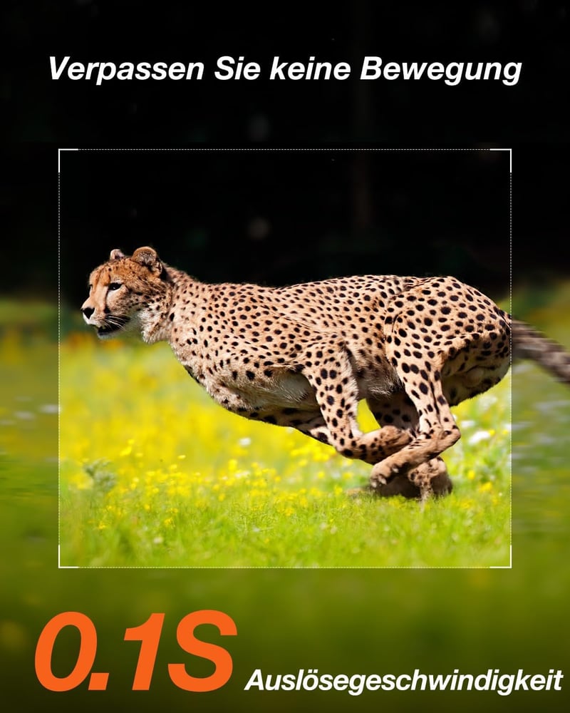 iZEEKER 4K 48MP Napelemes Vadkamera Mozgásérzékelővel - IP66 Vízálló, 0.1mp Exponálási Idő, Éjjellátó, Beépített Nagy Kapacitású Akkumulátor