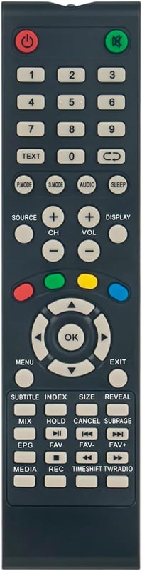 ALLIMITY Univerzális Távirányító Nordmende Polaroid Zenith TV-hez - Kompatibilis K32DLT5H K40DLT5F ND28N2000C ZYS40FHD modellekkel, 10m Ható 1