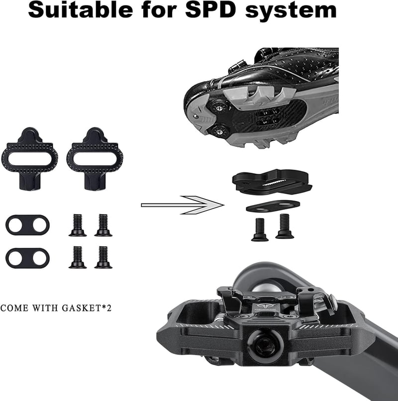 Shimano SPD kompatibilis, kétoldalas MTB pedál, széles platformmal - GEWAGE