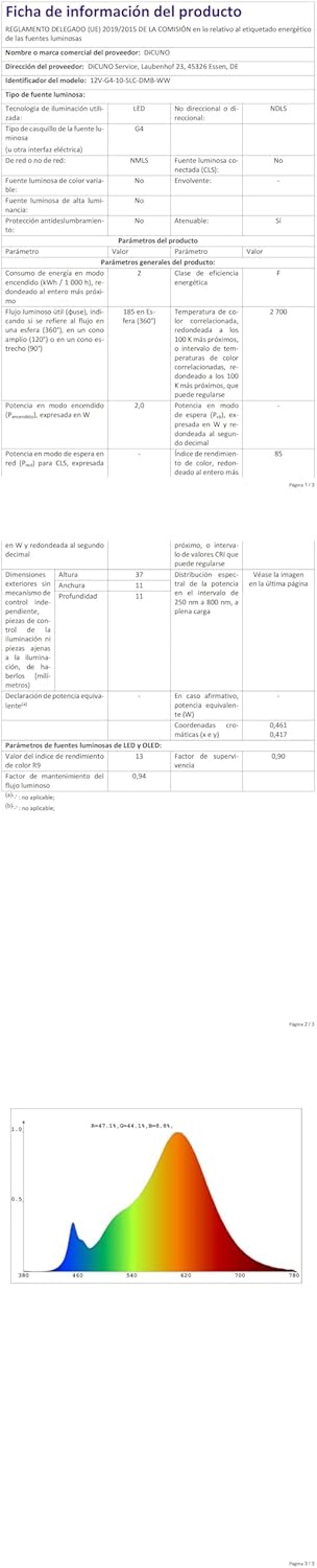 DiCUNO G4 LED Dimmable Izzó, 2W/20W, Meleg Fehér 2700K, 185lm, 360° Fényszög, 12V AC/DC, Energiatakarékos, Hosszú Élettartamú, 10db Csomag