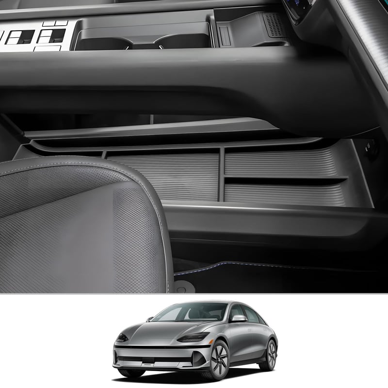Organizator pentru consolă centrală compatibil cu Hyundai Ioniq 6 2023-2026, tavă de depozitare pentru cotieră, accesoriu auto