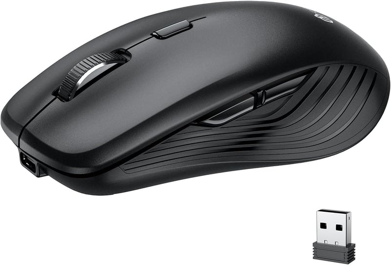 iClever Vezeték Nélküli Bluetooth Egér - Újratölthető, Csendes, 4 DPI Beállítással, USB-C, Windows/macOS/ChromeOS Kompatibilis
