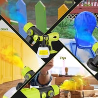 CDIYTOOL Akkumulátoros Festékszóró Ryobi 18V Akkumulátorhoz - HVLP Elektromos Szórópisztoly 4 Fúvókával és 1000ml Tartállyal Falakhoz, Kerít 9