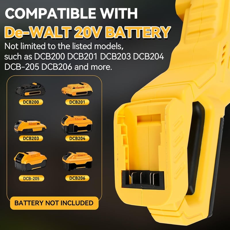 CDIYTOOL Akkumulátoros Magasnyomású Mosó DEWALT 20V Akkuhoz - 1000PSI Hordozható Tisztító 6 az 1-ben Fúvókával és Habosítóval Autó, Kerítés,