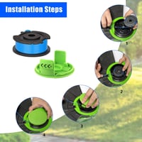 CDIYTOOL fűkasza damilorsó csere 1,65 mm 4,9 m zöld Greenworks 24 V G24LT G24LTK2 G24LT30M G24LT30MK2 6