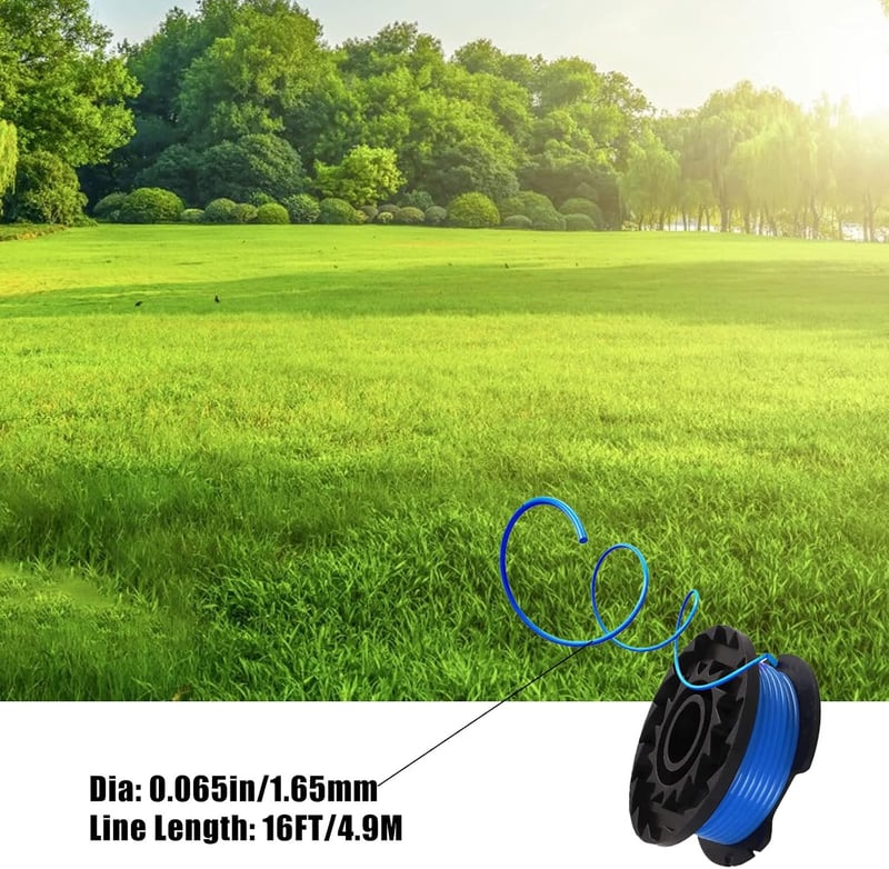 CDIYTOOL fűkasza damilorsó csere 1,65 mm 4,9 m zöld Greenworks 24 V G24LT G24LTK2 G24LT30M G24LT30MK2