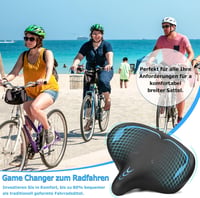 CDYWD Ergonomikus Kerékpár Nyereg Extra Széles Puha Párnázott Férfi Női Univerzális - blue 5