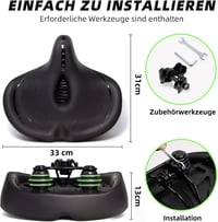 CDYWD Ergonomikus Kerékpár Nyereg Extra Széles Puha Párnázott Univerzális 6