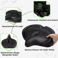CDYWD Ergonomikus Kerékpár Nyereg Extra Széles Puha Párnázott Univerzális 3