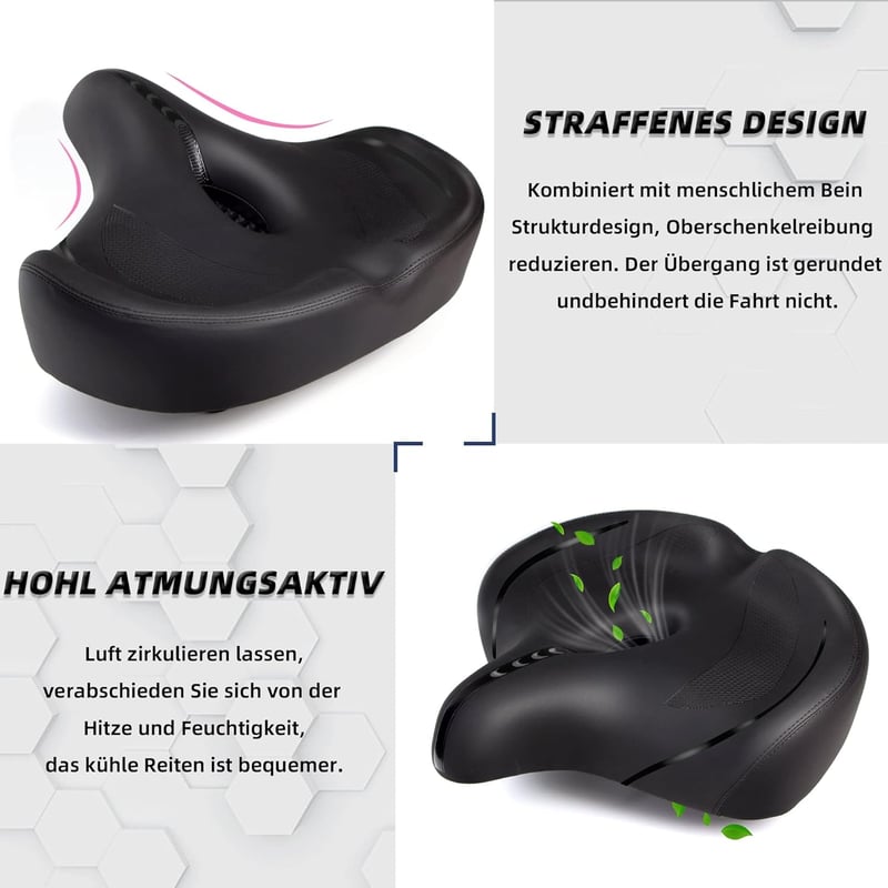 CDYWD Ergonomikus Kerékpár Nyereg Extra Széles Puha Párnázott Univerzális