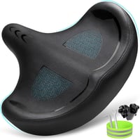 CDYWD Ergonomikus Kerékpár Nyereg Extra Széles Puha Párnázott Férfi Női Univerzális - 2-Black 1