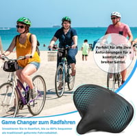 CDYWD Ergonomikus Kerékpár Nyereg Extra Széles Puha Párnázott Férfi Női Univerzális - 2-Black 5
