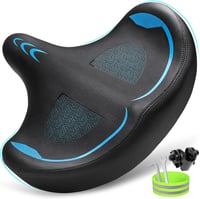 CDYWD Ergonomikus Kerékpár Nyereg Extra Széles Puha Párnázott Férfi Női Univerzális - blue 1