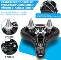 CDYWD ergonomikus kerékpár nyereg férfiaknak és nőknek, széles, puha, rugózott 4