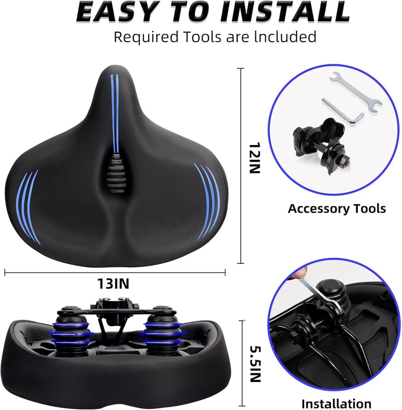 CDYWD Extra Large ergonomikus kerékpár nyereg férfiaknak és nőknek