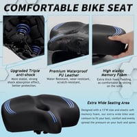 CDYWD Extra Large ergonomikus kerékpár nyereg férfiaknak és nőknek 2