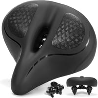 Șa de bicicletă lată CDYWD, extra moale, respirabilă, cu căptușeală ergonomică pentru confort, pentru bărbați și femei, potrivită pentru biciclete de antrenament, de oraș, eBike și mountain bike 1