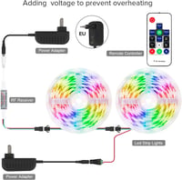 BTF-LIGHTING 14 gombos vezeték nélküli RF LED RGB vezérlő, 300 féle világítási effekttel, WS2811/WS2812B LED szalagokhoz, DC5V/12V 4