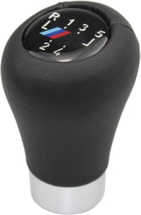 NIYATA BMW Váltógomb 5 Sebességes Sportos Kéziváltó Kar E36 E39 E60 E83 E87 E90 E92 Sorozathoz - Fekete, Ergonomikus, ABS Műanyag és PU Bőr 1