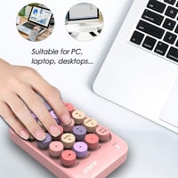 FELiCON Rózsaszín Numerikus Billentyűzet - 18 Gombos, Hordozható, Csendes, Windows és Mac Kompatibilis 7