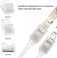 Aroidful 10 db LED szalag csatlakozó és 10 m hosszabbító kábel szett WS2811/WS2812B LED szalagokhoz 7