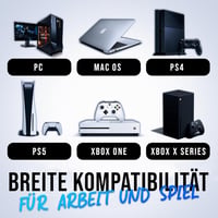 KLIM Chroma RGB Gamer Billentyűzet - Német QWERTZ, Fehér, Vízálló, Csendes Billentyűk, Tartós, Ergonomikus, USB Kábeles - PC, Mac, PS4, PS5  6