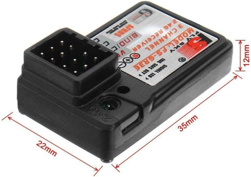 Yangers 3-csatornás RC vevő autókhoz és hajókhoz - 2.4GHz FS-GR3E