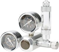Dupla nyomásmérős CO2 buborékszámláló visszacsapó szeleppel, W21.8 csatlakozás - Akváriumhoz 1