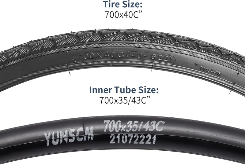 YunSCM 28 colos kerékpár gumi és belső szett, 700x40C, AV48mm szeleppel