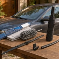 Újautós felkészítő: 650 mm ablaktörlő + felnikefe + esővédő gumicsík + LED esernyő 1