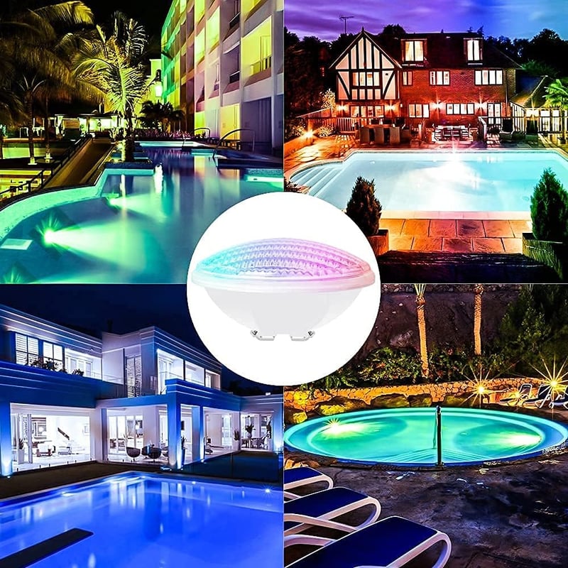 Kingwen 40W RGB LED Medence Világítás Víz Alatti Lámpa Távirányítóval 4000lm IP68 Vízálló 12V Úszómedence Reflektor