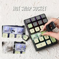 EPOMAKER LEOBOG K21 vezetékes/bluetooth numerikus billentyűzet, átlátszó, hot-swap, Cocafe színben 4