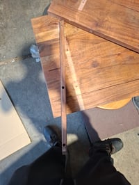 Blat de masă vidaXL din lemn masiv de salcâm 60x60 cm, grosime 25-27 mm — defect — defect, pentru piese: blat rupt în două (stare: vezi a 2-a imagine) 6