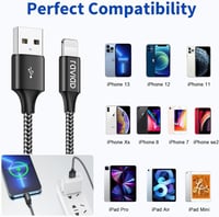 iPhone Lightning Gyorstöltő Kábel 2db Fekete - iPhone/iPad Kompatibilis 7